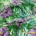 Fleur de mousseline de soie Satin Extensible polyester imprimé tissu de vêtement